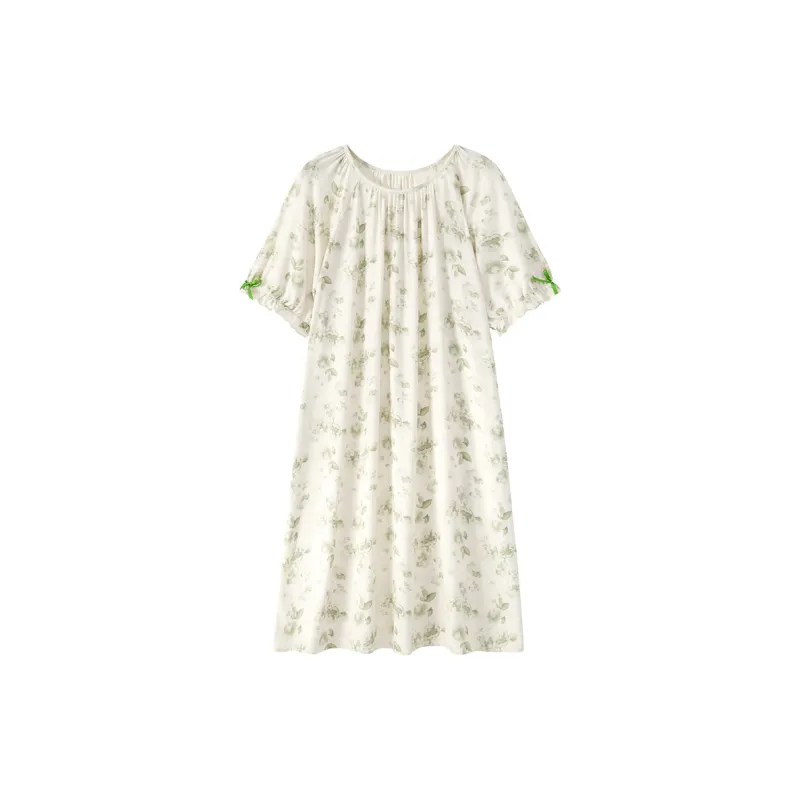 The Story Of The Flower Season Nightgown Women's White-0