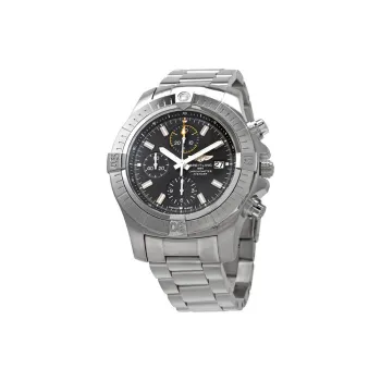 BREITLING Automatic Mechanical Movement Men's Watches Watch 45mm Black Dial Steel Watch Case Steel Strap