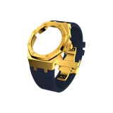 Gold Case Gold Ring Blue Band