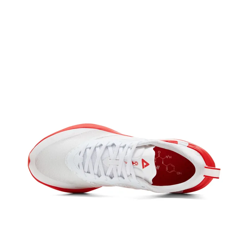 PEAK Cushioning Slip Resistant Abrasion Resistant Rebound Running Shoes Men's White Pique Red-3