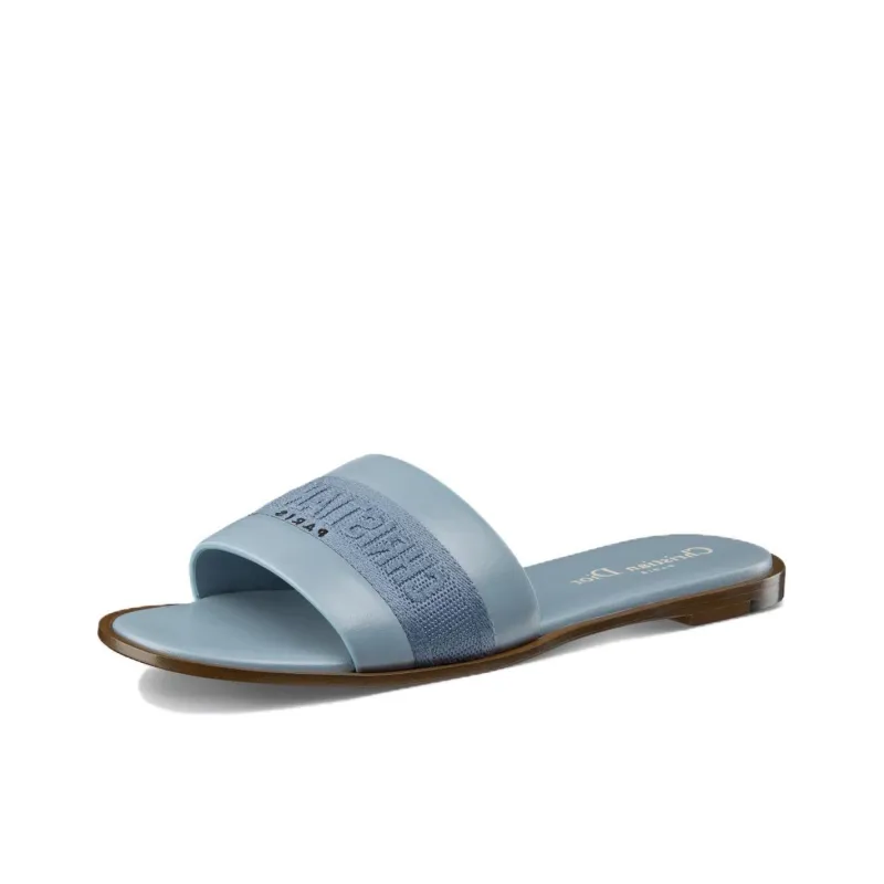 DIOR Slide Slippers Women's Light Blue-2