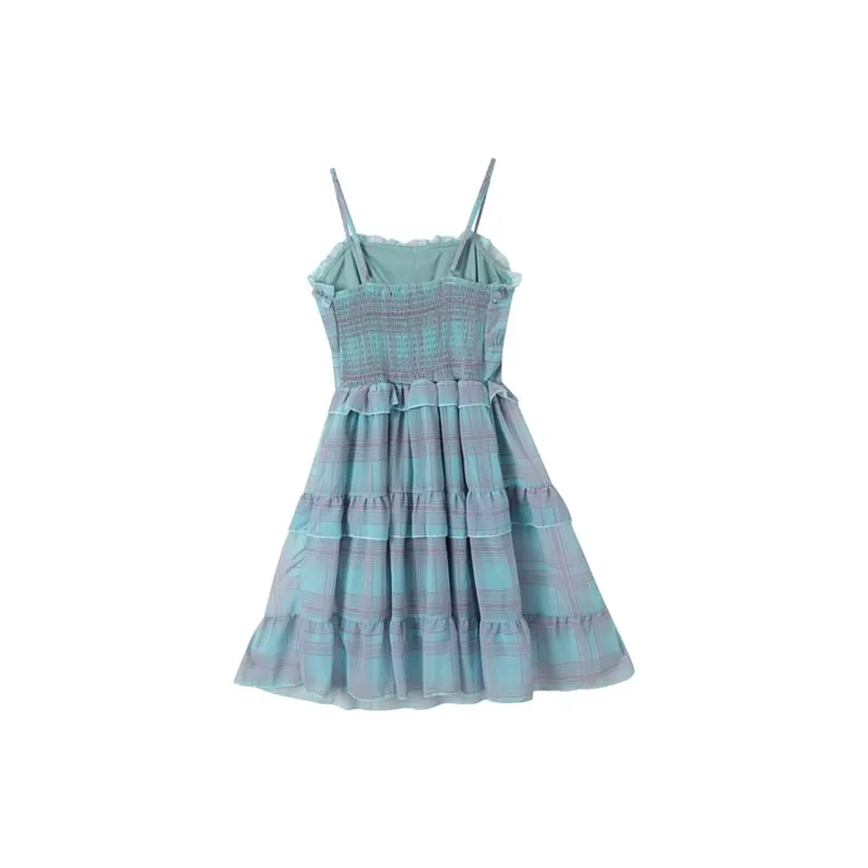 Incolore Slip Dresses Women's Blue Green-1