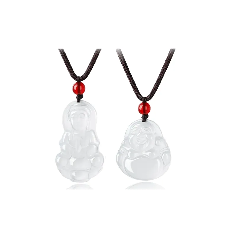 Chongqing Gold Store Chalcedony Jade Necklaces Unisex-5