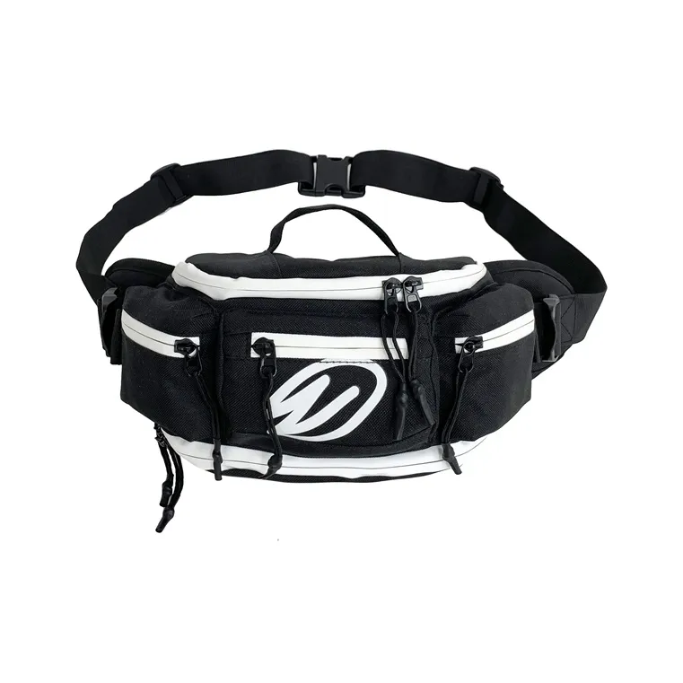 Shouldcat Oxford Sling Bag Unisex Black White/Black & Orange & Green-0
