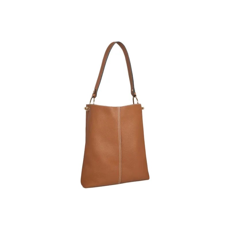 Strathberry Grained Calfskin Bucket Bag Hobo Bag Handbag Shoulder Bag Women's Tan-1