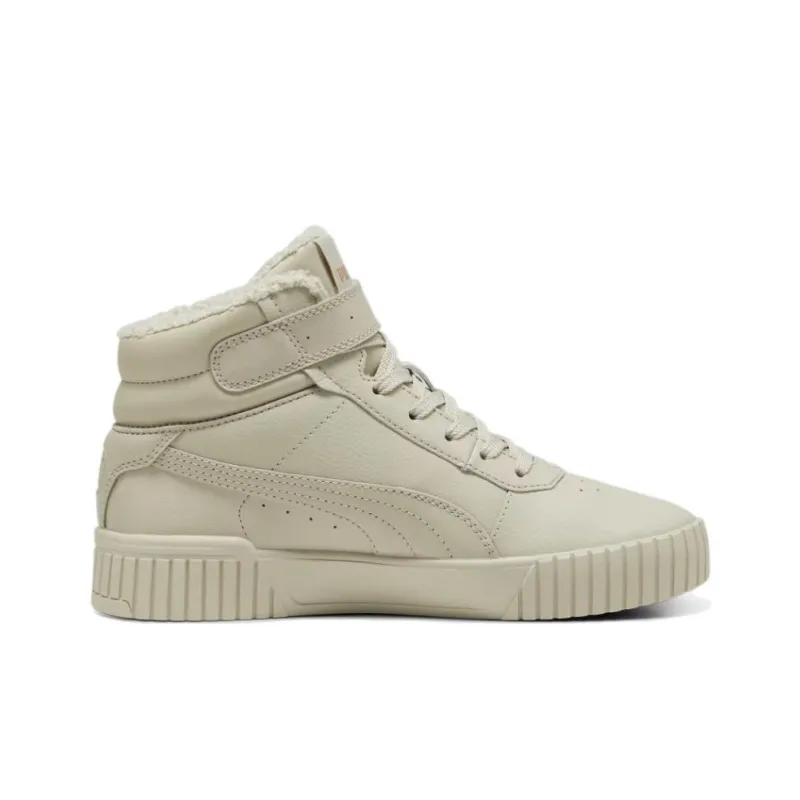 PUMA Carina 2.0 Anti Slip Wear Resistant Mid Top Skateboard Shoes Women's Sand Gold-1