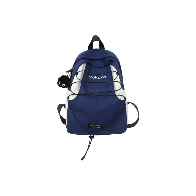 OURFUN Nylon Backpack Women's Black/Orange Red/Dark Brown/Light Blue/Dark Blue-16