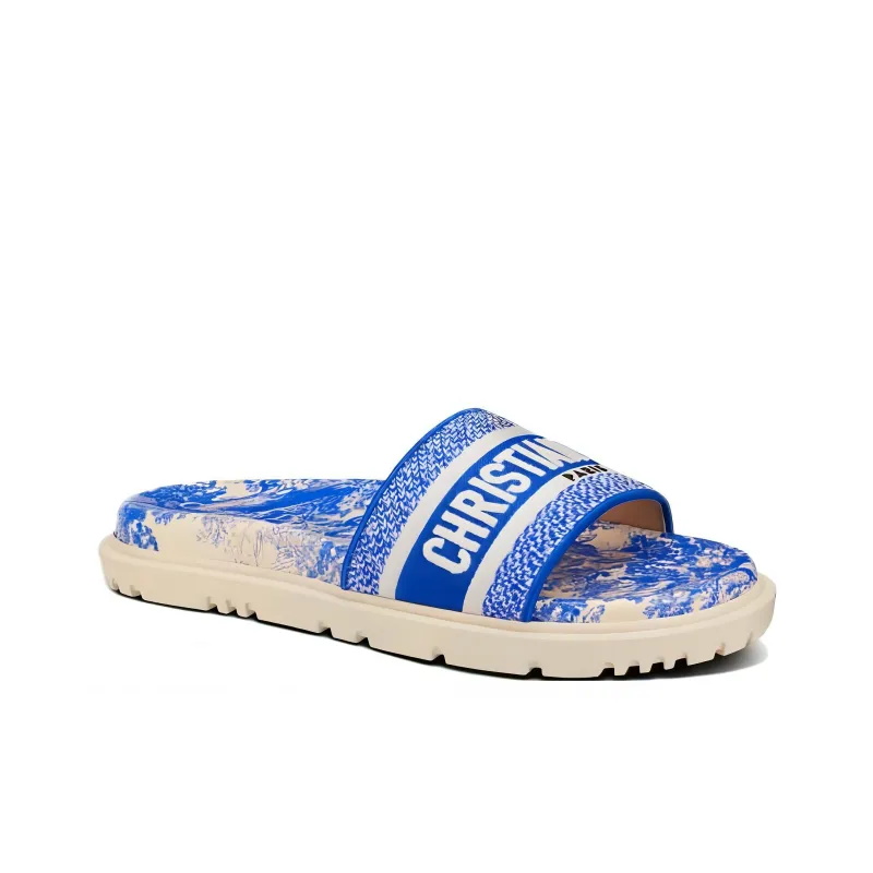 DIOR Dway Slides Blue Women's-2