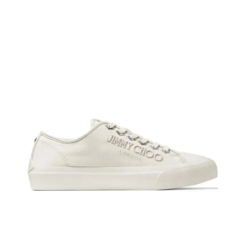 Jimmy Choo Latte Low Top Skateboard Shoes Men's Ecru-1