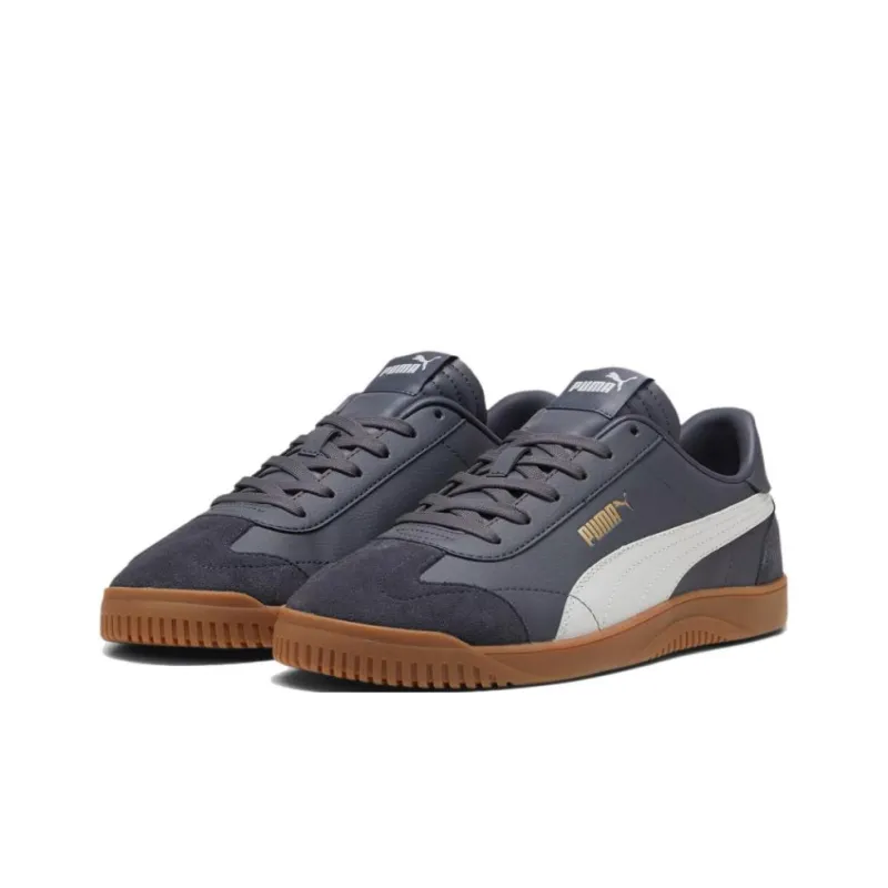 PUMA Club 5v5 Anti Slip Wear Resistant Low Top Casual Shoes Unisex Gray Gold-2
