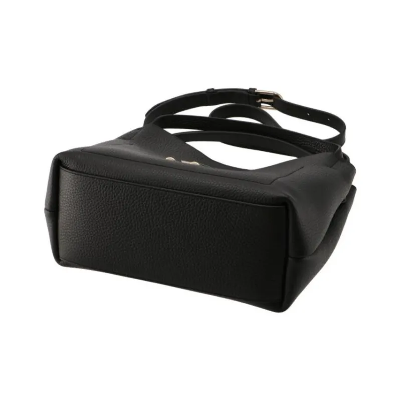 Furla Leather Shoulder Bag Women's Black-5
