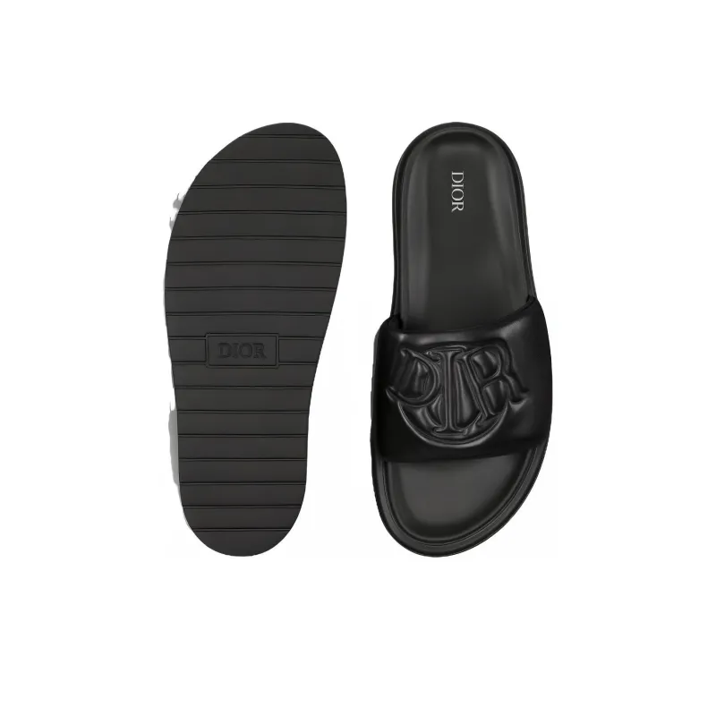 DIOR Aqua EVA Abrasion Resistant Slide Slippers Men's Black-4