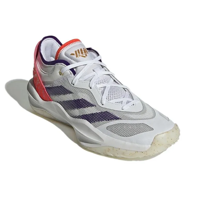 Adidas Adizero Select 2.0 Anti Slip Wear Resistant Low Top Basketball Shoes Unisex Gray Red-3