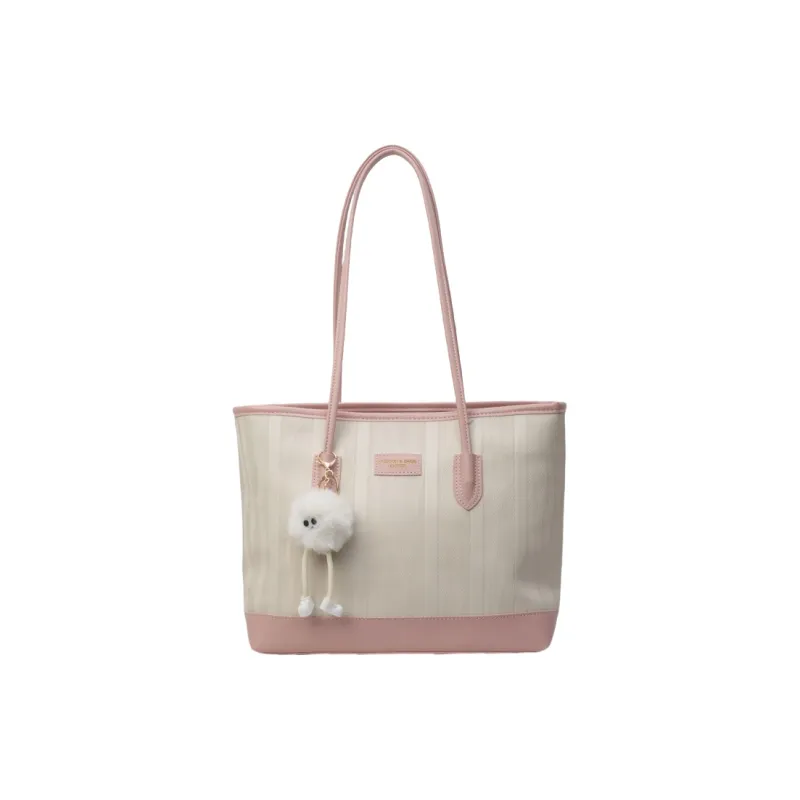 BAODIDAISHU PU Shoulder Bag Tote Handbag Women's White/Pink/Black/Khaki-6