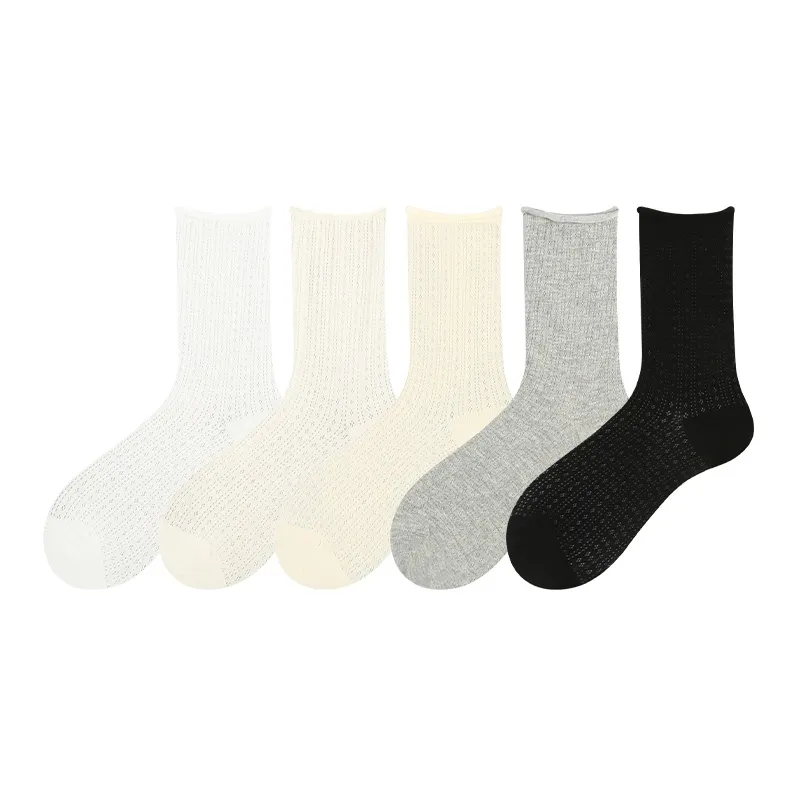 COTTON CHEESE Mid Calf Socks Women's 5 Pack-9