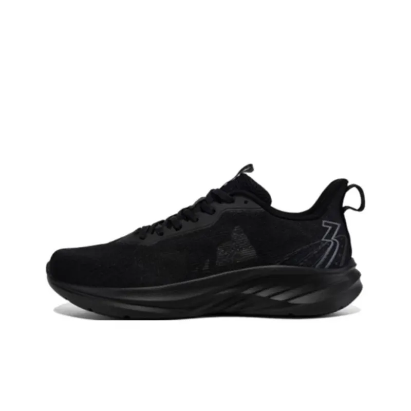 361° Wear-Resistant Slip-Resistant Low-Top Casual Running Shoes Men's Black-0