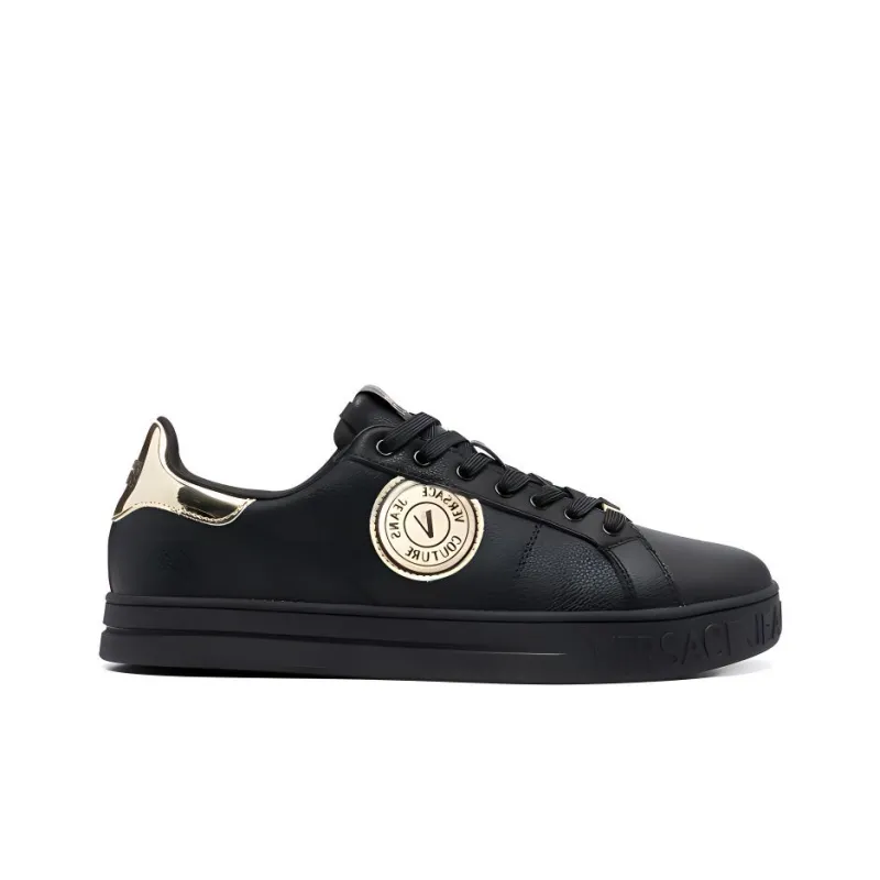 VERSACE JEANS Couture Logo-patch Leather Sneakers-1