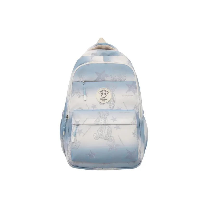 BAODIDAISHU Nylon Fabric Backpack And Laptop Bag Unisex Gray/Purple/Blue/Pink-8