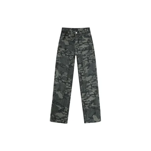 CPAURA Jeans Women's Camouflage Jeans