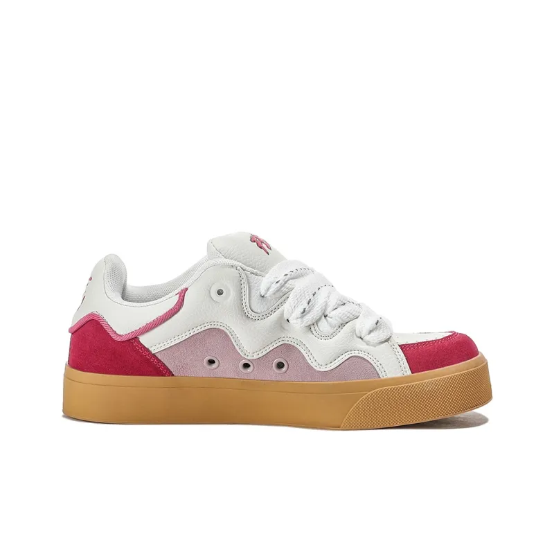 FERW Strawberry Cake Puffy Shoes Coverage Slip Resistant Balance Breathable Low Top Skateboard Shoes Unisex-1