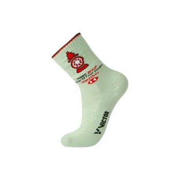 VICTOR Mid Calf Socks Unisex Pale Green