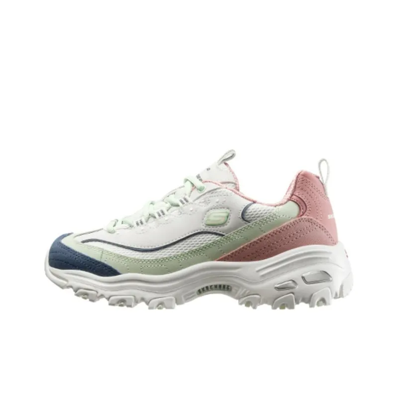 Skechers D'LITES 1.0 Anti Slip Wear Resistant Low Top Chunky Sneakers Women's Natural Pink-1