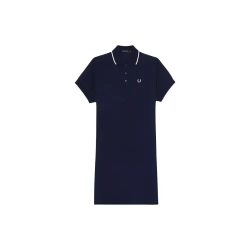 FRED PERRY Short-Sleeved Dresses Women's Marine Blue