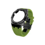Black Case Black Bezel Light Green Strap