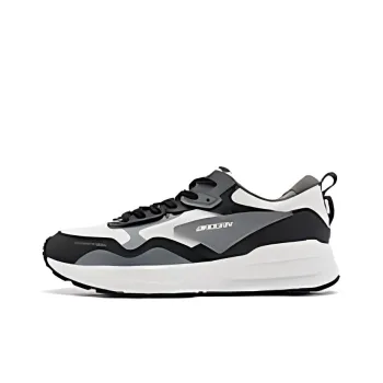 QIAODAN Slip Resistant Breathable Height Increasing Low Top Casual Shoes Men's Birch White/Black