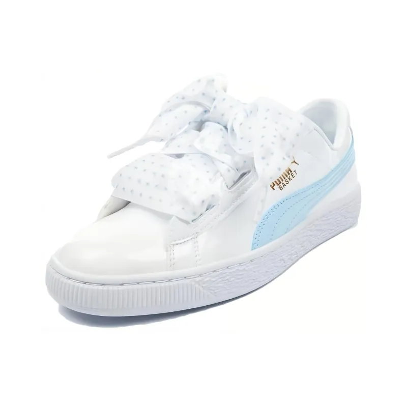 PUMA Basket Heart Patent Pink 'White Blue' Women's-2