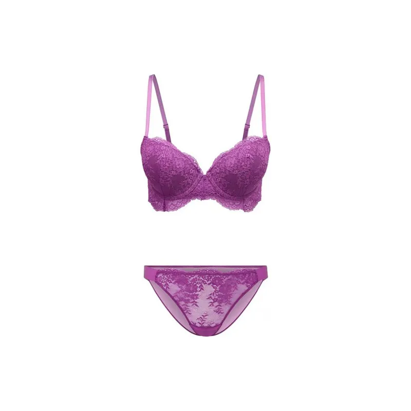 Victoria's Secret Olisa Push-Up Bra And Panty Set In / C O Underwear Set Women's Calla Orchid-0