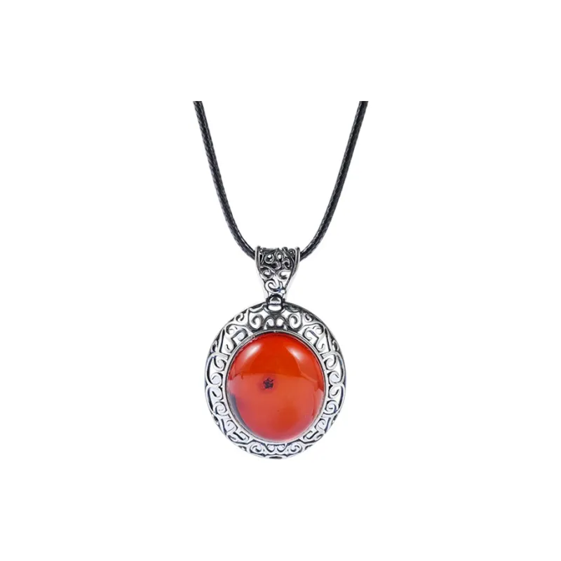S&A Amber/Beeswax Fine Jade Necklaces Women's-0