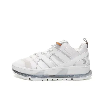 Burberry Union Anti Slip Wear Resistant Mid Top Casual Shoes Men's Pure White