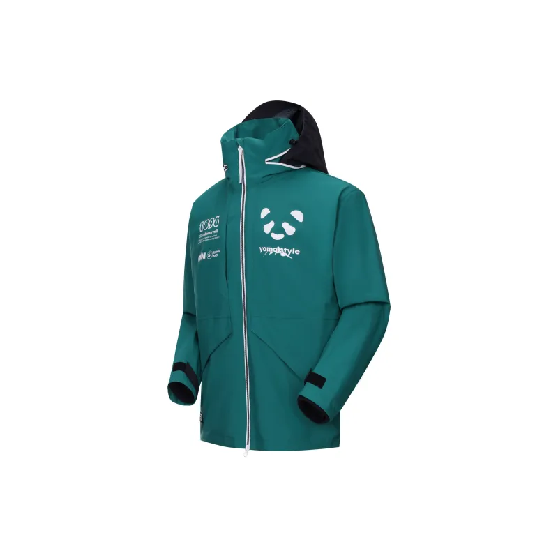 Panda Water Resistant Rainproof Windproof Windbreaker Jacket Unisex-18