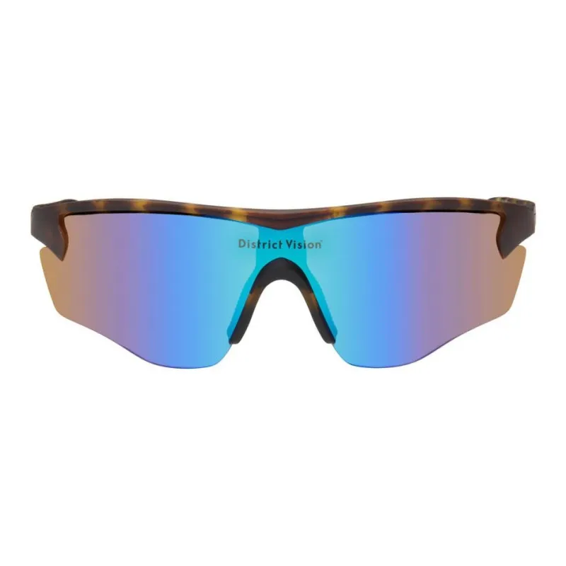 District Vision Nylon Titanium Irregular Shape Sunglasses Men's Tortoiseshell-0