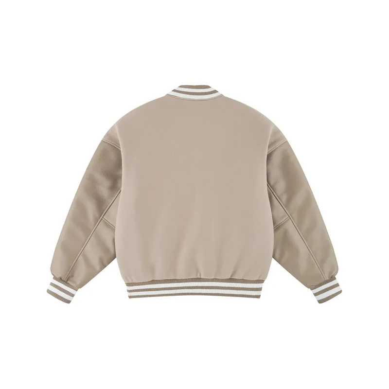 OCCUPY Basic Logo Series Baseball Jacket Unisex-2