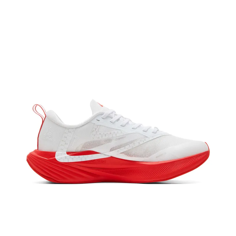 PEAK Cushioning Slip Resistant Abrasion Resistant Rebound Running Shoes Men's White Pique Red-1