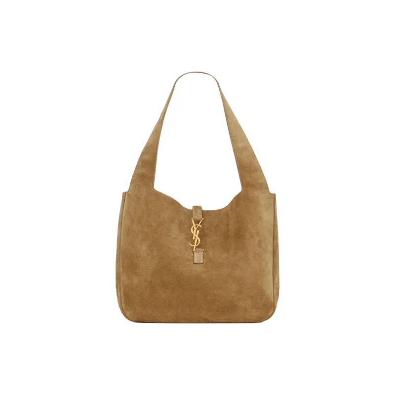 SAINT LAURENT Suede Tote Bag, Shopping Bag, Handbag, Shoulder Bag Women's Camel-1