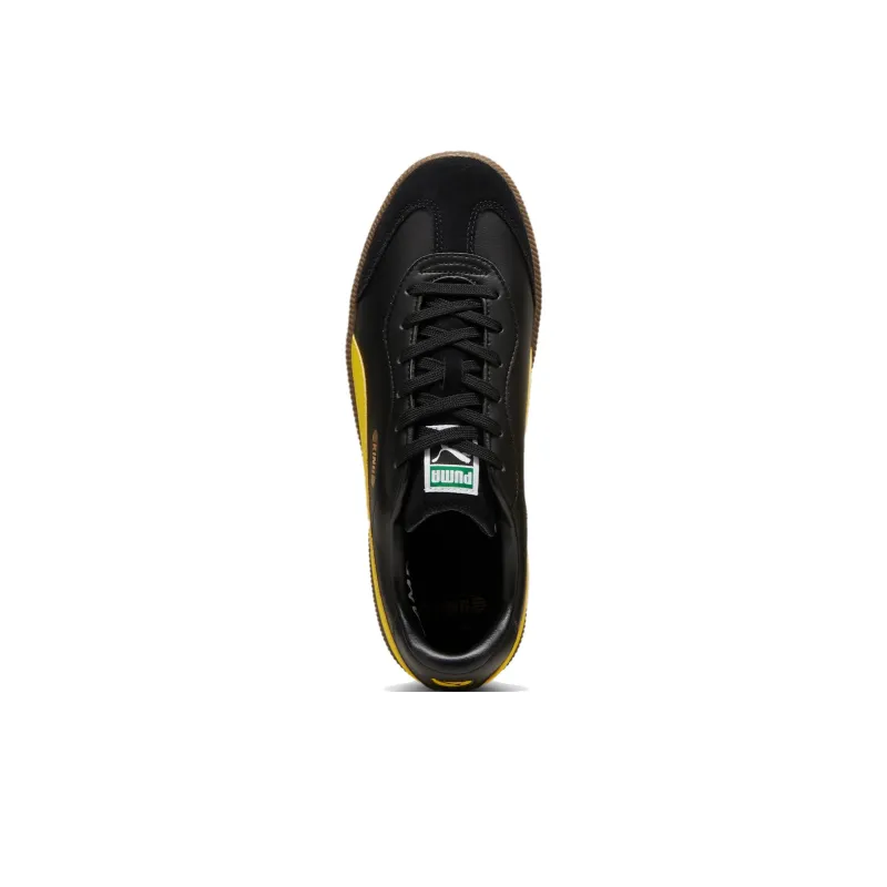 PUMA King Indoor Anti-Slip Wear-Resistant Soccer Shoes Men's Black Yellow-3