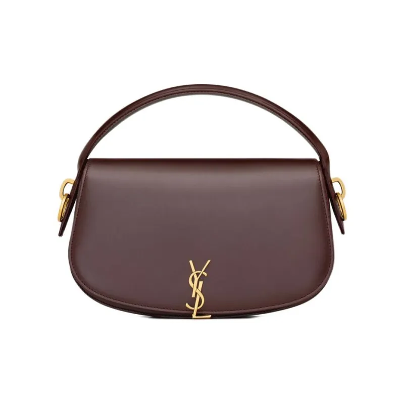 SAINT LAURENT Cow Leather Shoulder Bag, Crossbody Bag, Handbag Women's Grape-0