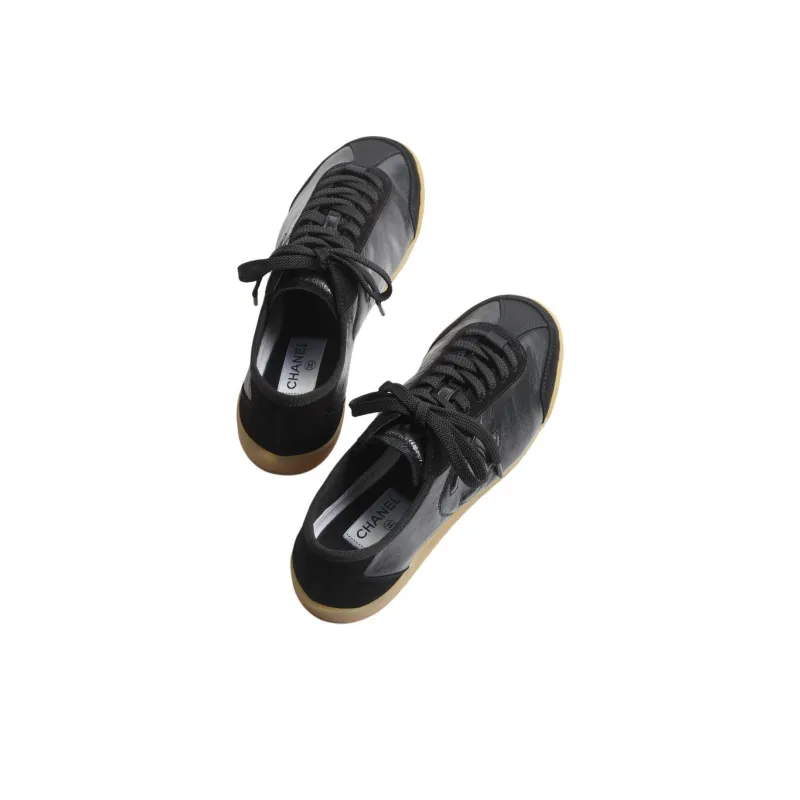CHANEL 24B Low Top Casual Shoes Women's Black-3