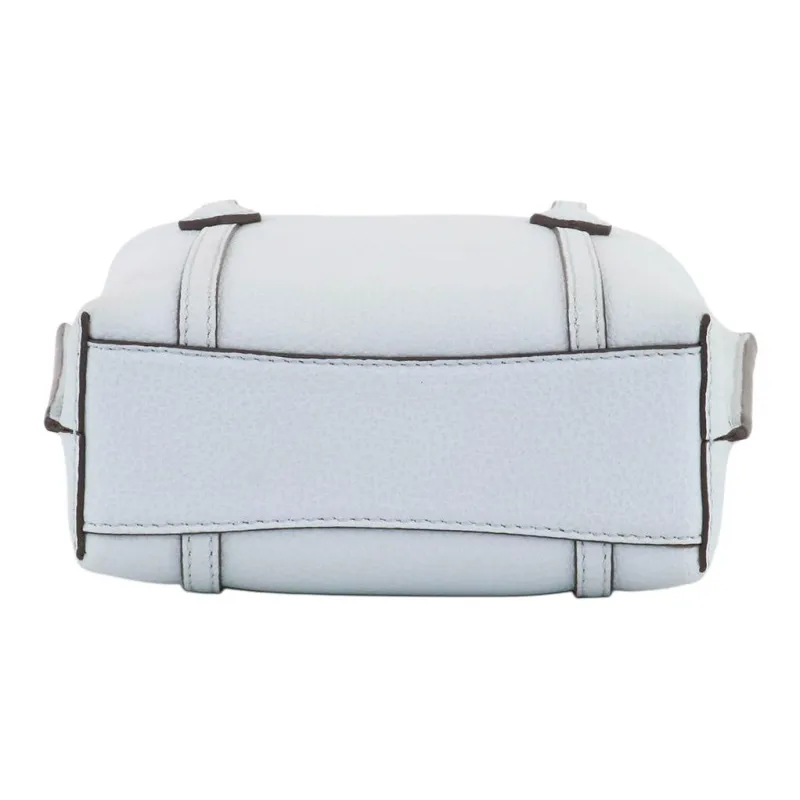 TORY BURCH Perry Embossed Leather Tote Bag, Shopping Bag, Shoulder Bag, Crossbody Bag, Handbag Mini Women's Light Blue-3