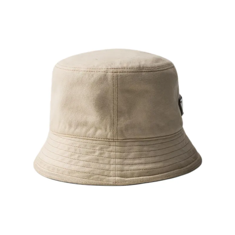 PRADA Logo-plaque Denim Bucket Hat-2