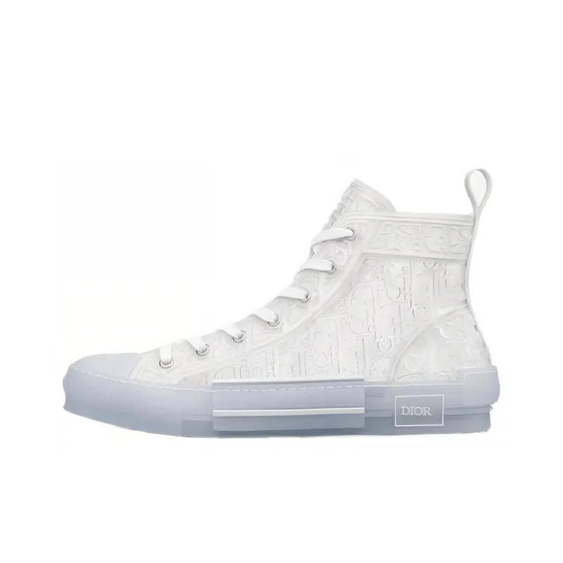 DIOR B23 High Top White Raised Oblique-0