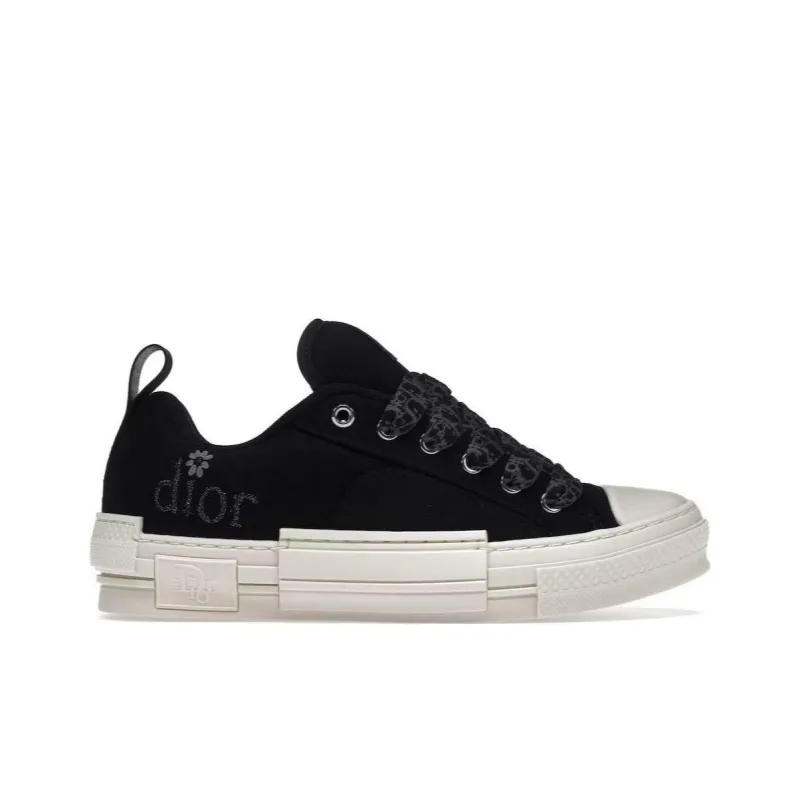 DIOR B23 Skater Low Top Erl Black Cotton Canvas-1
