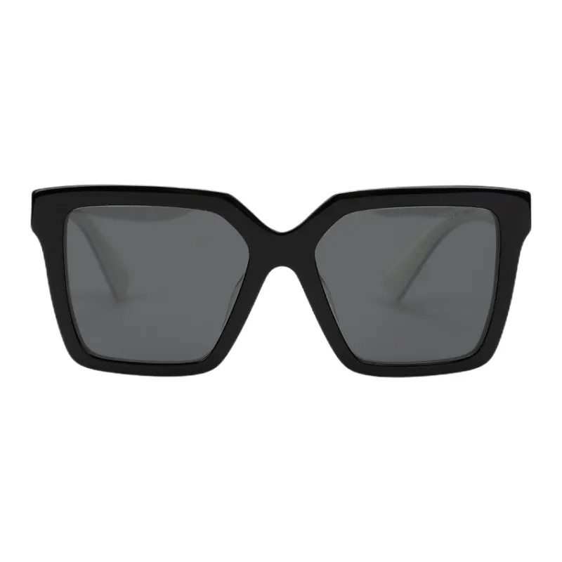 MIU MIU Composite Fiber Irregular Shape Sunglasses Unisex Black-1