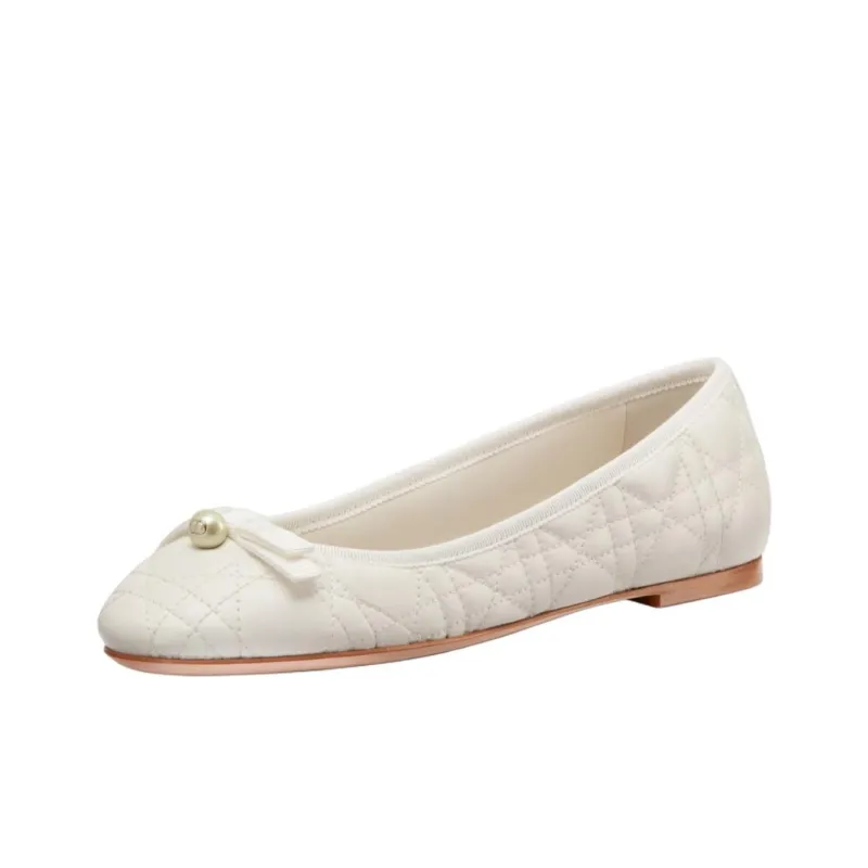 DIOR Casual Single Shoes Women's White-3
