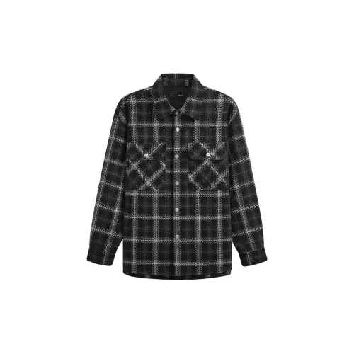 GXG Shirts Men Black Plaid