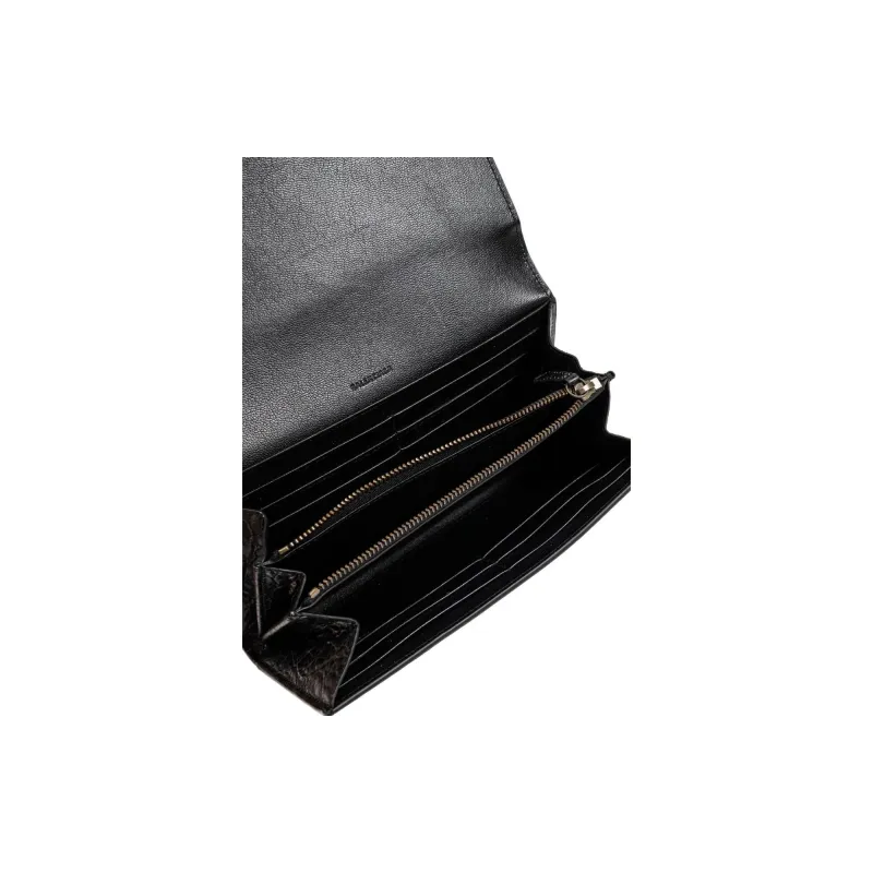 Balenciaga Lambskin Wallet Regular Women's Black-3