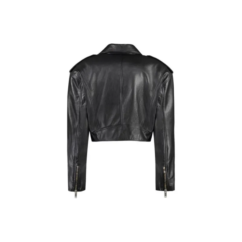 Halfboy SS24 Leather Jacket Women's Black-1